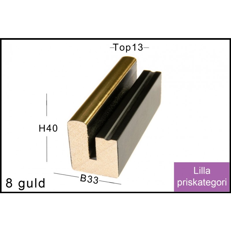 SVÆVERAMME NR. 8 guld