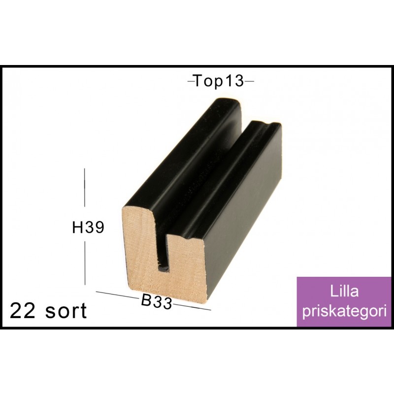 SVÆVERAMME NR. 22 SORT