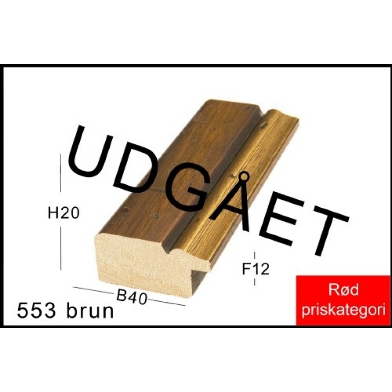 RAMMELISTE NR. 553 BRUN/GULD