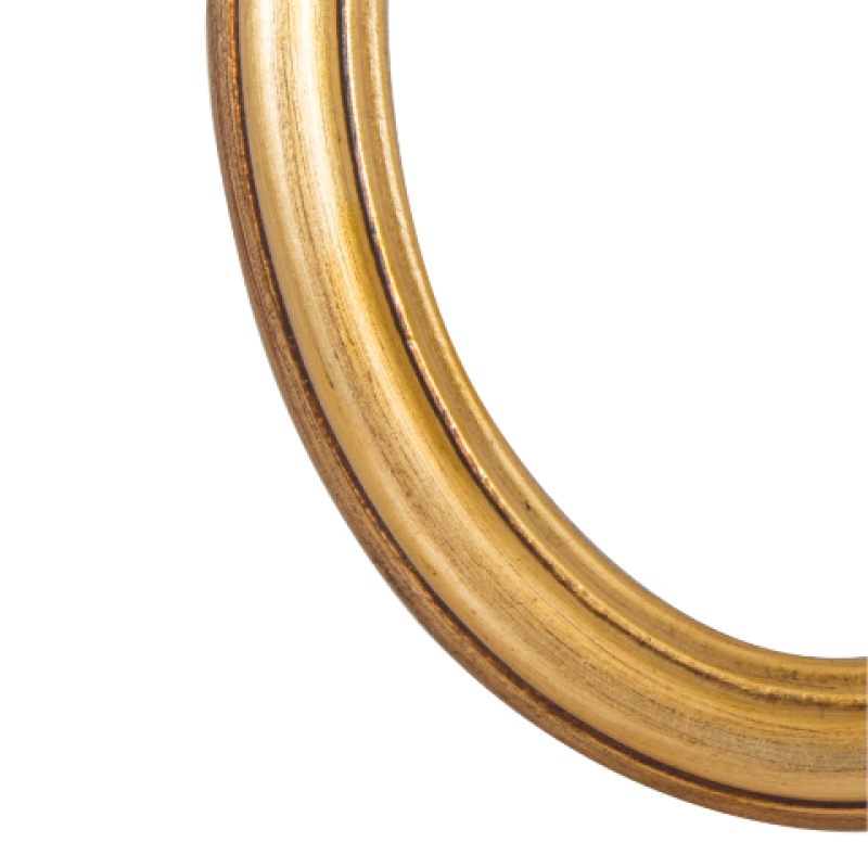 10 Oval træramme Guld