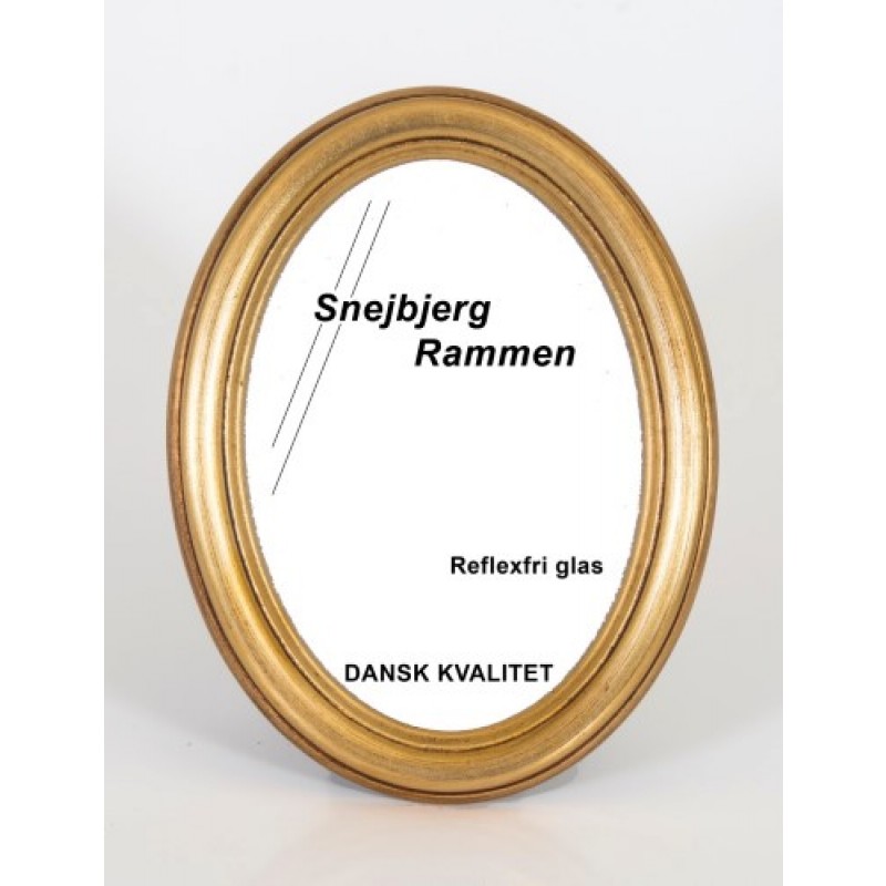 10 Oval træramme Guld