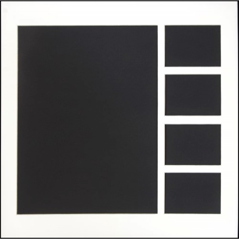 Kvartals passepartout med 4 stk. 9x12 + 1 stk. 30x40 huller