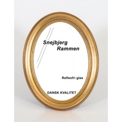 10 Oval træramme Guld